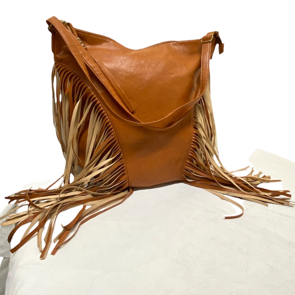 Deb & Dave Brown Tassel Large Crossbody Bag
